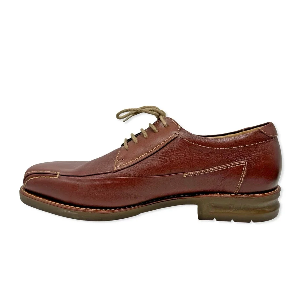 Sandro Moscoloni Vineyard Men’s Brown Leather Lace-Up Shoes 9.5D Brazil